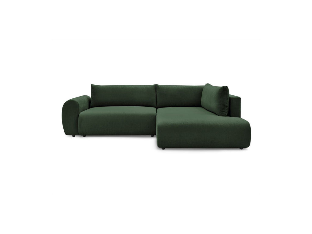 L-Shaped Corner Sofa Bed with Storage - Lucien - Smooth Fabric - Right-Hand Corner