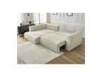 L-Shaped Corner Sofa Bed with Storage - Lucien - Smooth Fabric - Left-Hand Corner