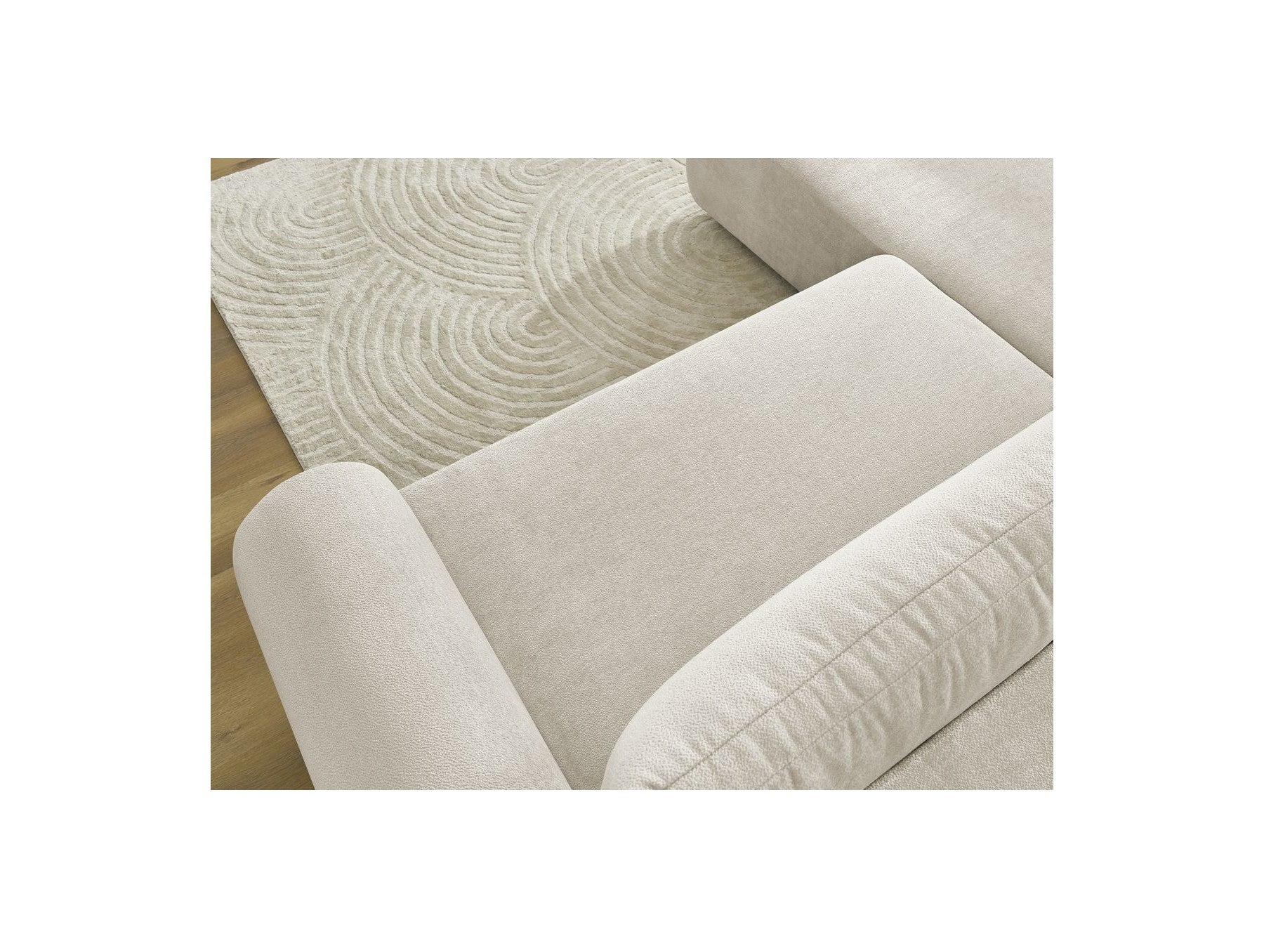 L-Shaped Corner Sofa Bed with Storage - Lucien - Smooth Fabric - Left-Hand Corner
