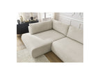 L-Shaped Corner Sofa Bed with Storage - Lucien - Smooth Fabric - Left-Hand Corner