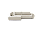 L-Shaped Corner Sofa Bed with Storage - Lucien - Smooth Fabric - Left-Hand Corner