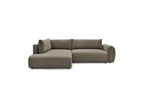 L-Shaped Corner Sofa Bed with Storage - Lucien - Smooth Fabric - Left-Hand Corner