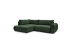 L-Shaped Corner Sofa Bed with Storage - Lucien - Smooth Fabric - Left-Hand Corner
