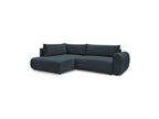 L-Shaped Corner Sofa Bed with Storage - Lucien - Smooth Fabric - Left-Hand Corner