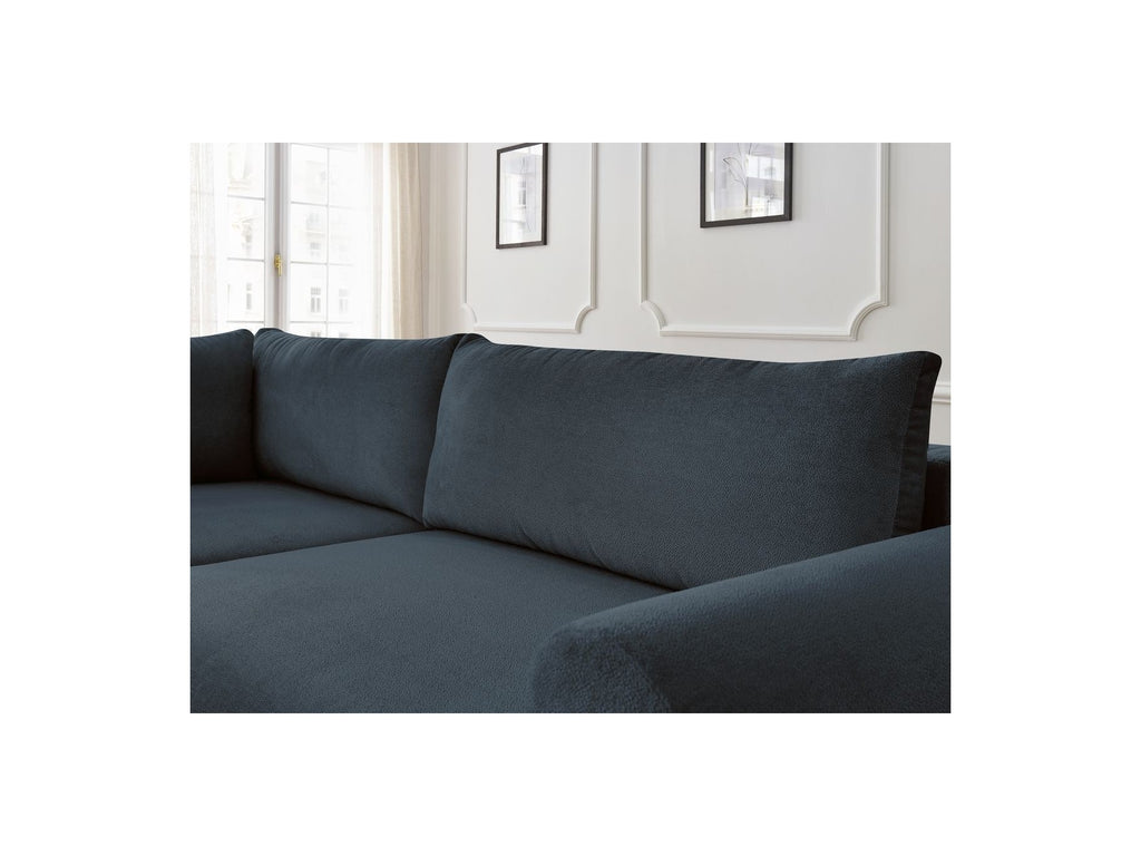 L-Shaped Corner Sofa Bed with Storage - Lucien - Smooth Fabric - Left-Hand Corner