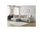 L-Shaped Corner Sofa Bed with Storage - Lucien - Smooth Fabric - Left-Hand Corner