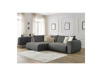 L-Shaped Corner Sofa Bed with Storage - Lucien - Smooth Fabric - Left-Hand Corner