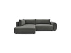 L-Shaped Corner Sofa Bed with Storage - Lucien - Smooth Fabric - Left-Hand Corner