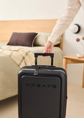 Luggage Studio Pocket - Valise Rigide Extensible Compatible Compagnies Low Cost - Noir
