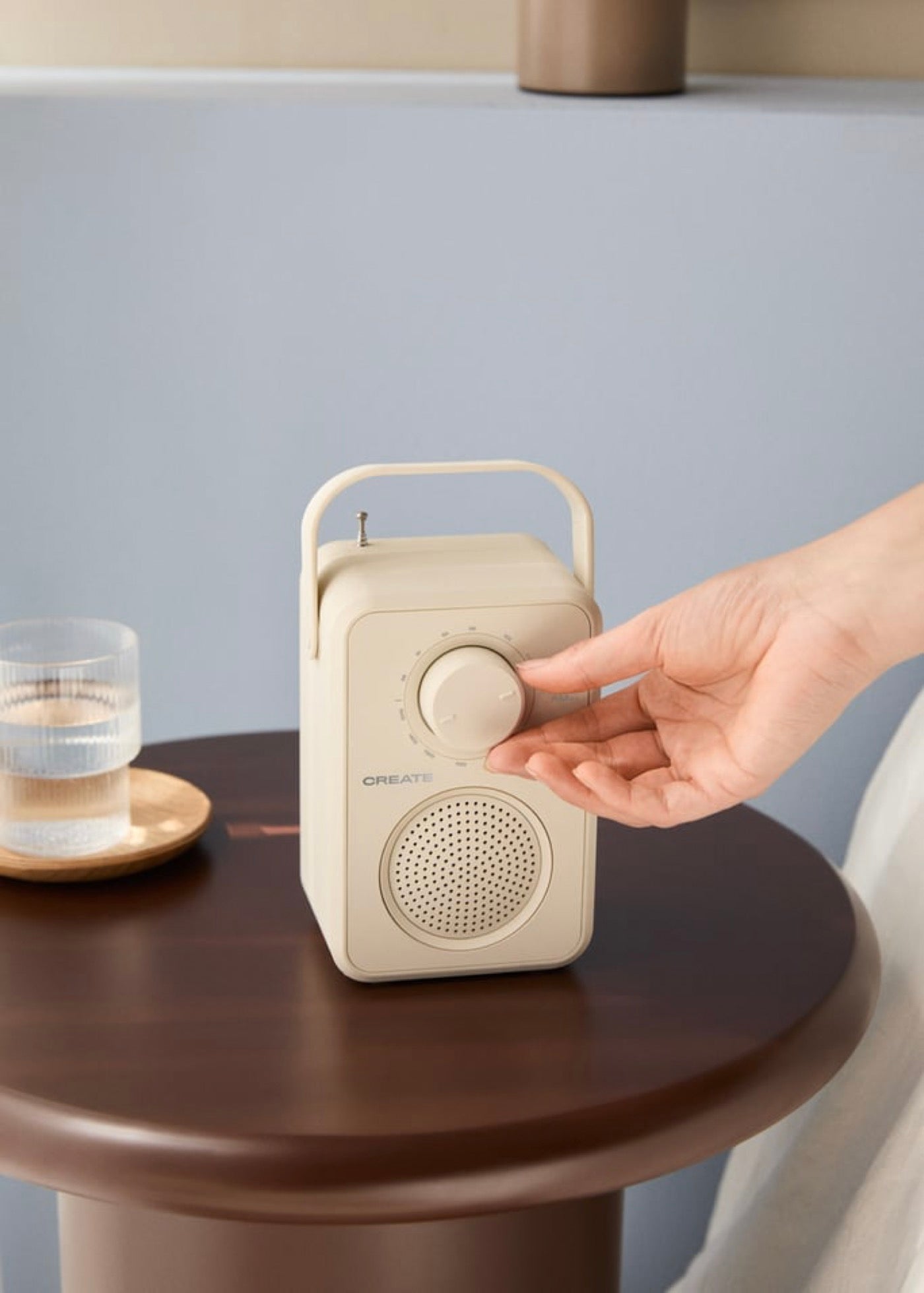 Radio Speaker Studio - Radio Portátil Am/Fm 5W Con Altavoz Integrado - Blanco Roto