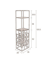 Mil - Wine Cabinet - Solid Marble - Black & Green/Multicolor Marble