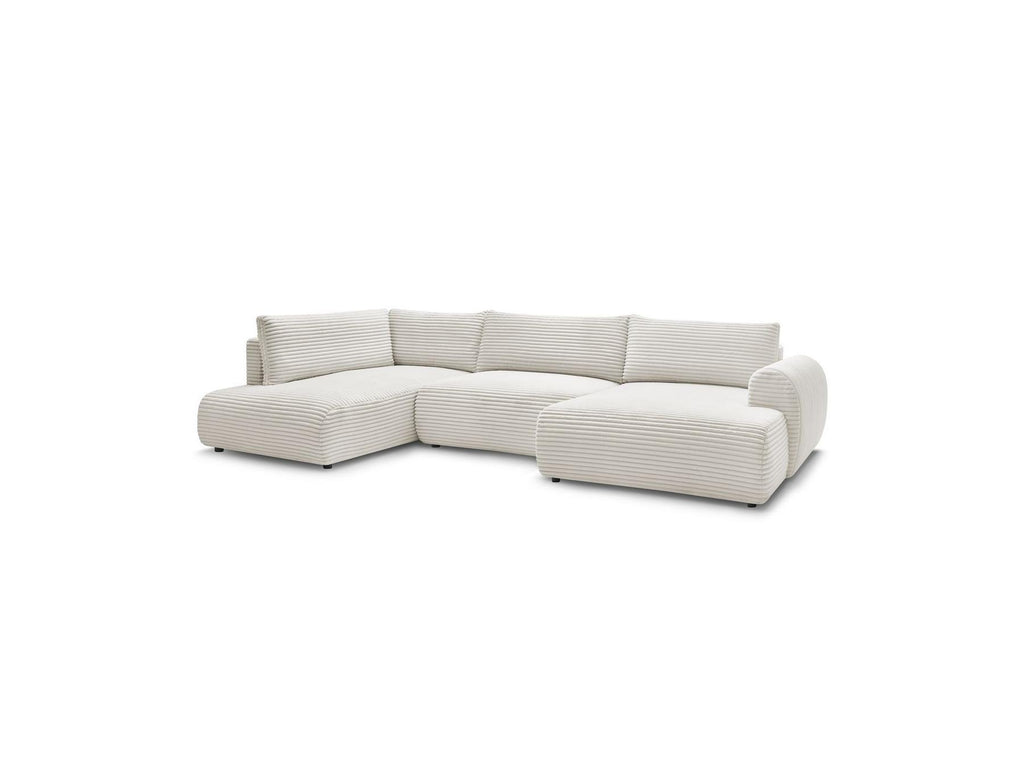 Lucien - Panoramic Convertible Sofa with Storage - Soft Wide-Rib Corduroy - Right-Hand Corner