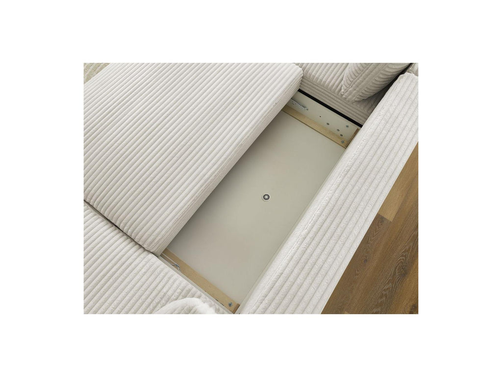 Lucien - Panoramic Convertible Sofa with Storage - Soft Wide-Rib Corduroy - Right-Hand Corner