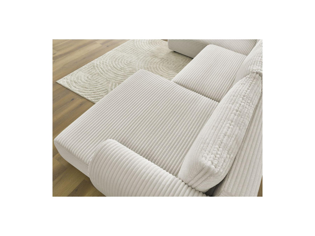Lucien - Panoramic Convertible Sofa with Storage - Soft Wide-Rib Corduroy - Right-Hand Corner