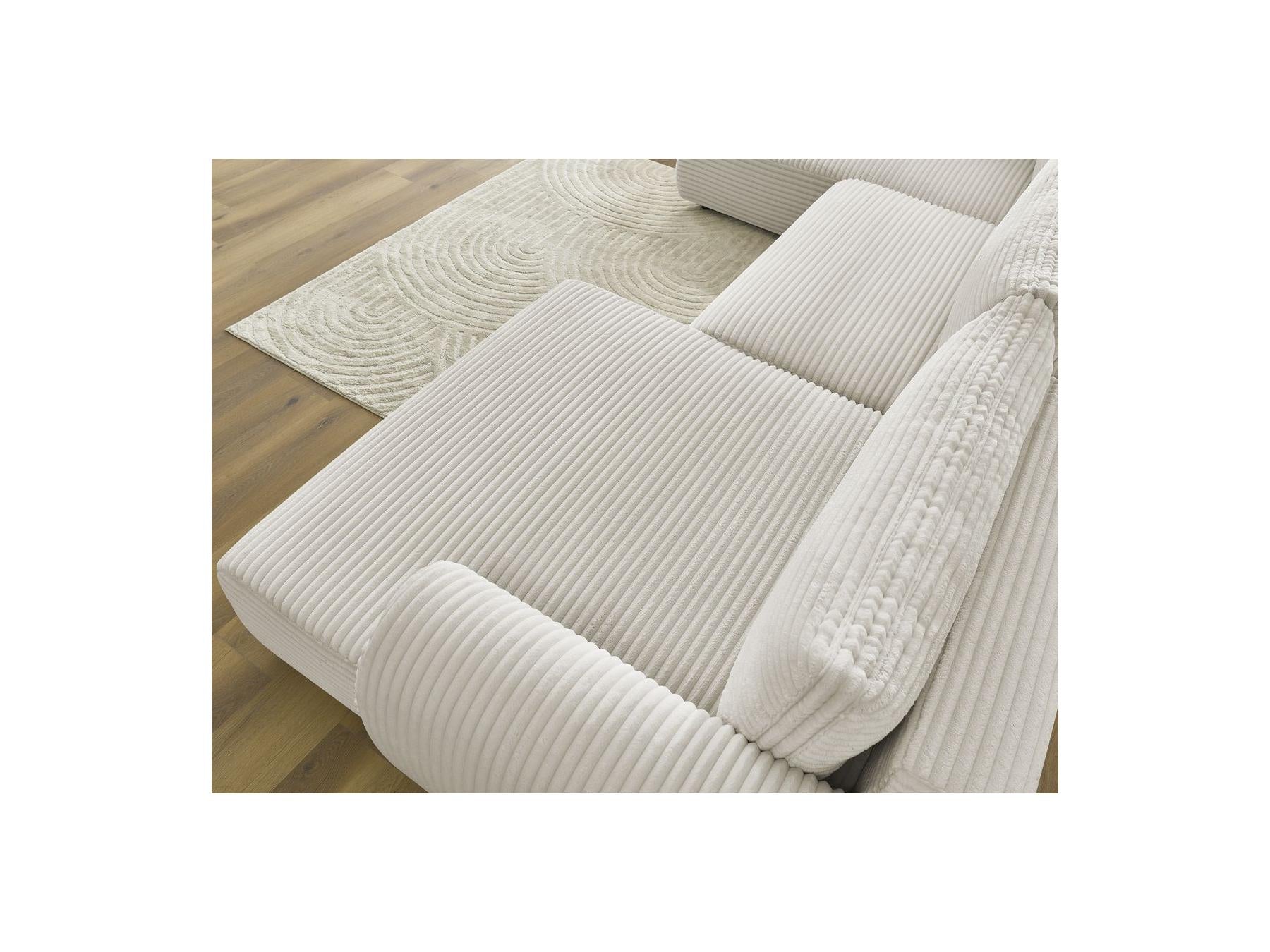 Lucien - Panoramic Convertible Sofa with Storage - Soft Wide-Rib Corduroy - Right-Hand Corner