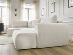 Lucien - Panoramic Convertible Sofa with Storage - Soft Wide-Rib Corduroy - Right-Hand Corner