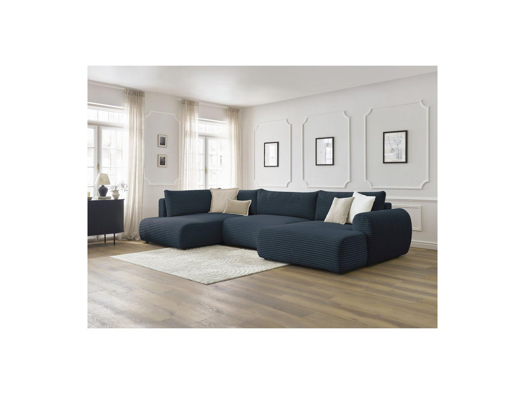 Lucien - Panoramic Convertible Sofa with Storage - Soft Wide-Rib Corduroy - Right-Hand Corner