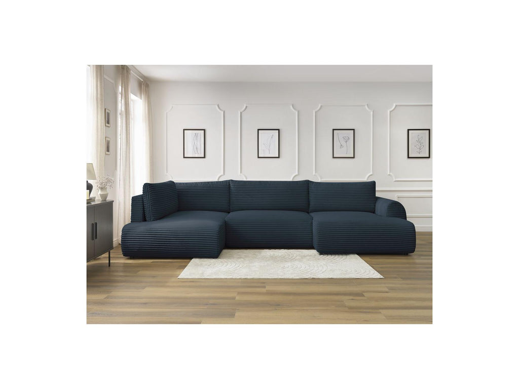 Lucien - Panoramic Convertible Sofa with Storage - Soft Wide-Rib Corduroy - Right-Hand Corner
