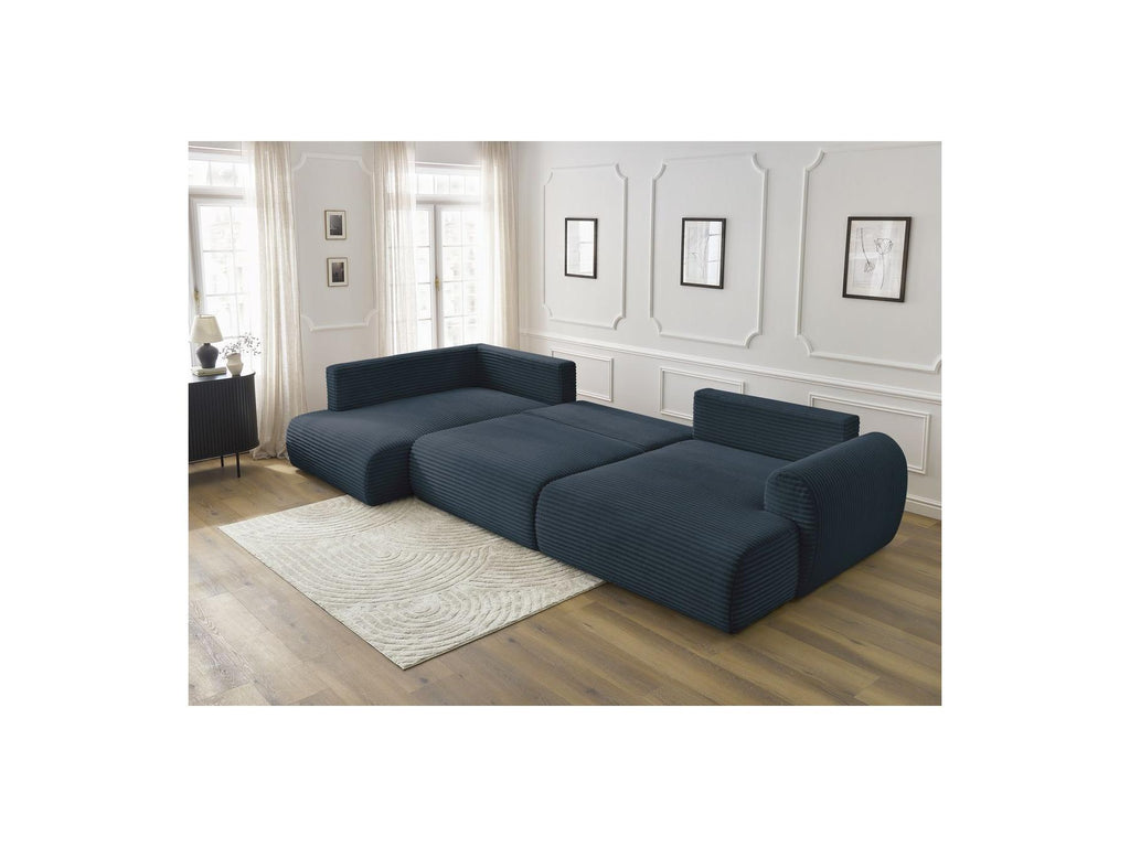 Lucien - Panoramic Convertible Sofa with Storage - Soft Wide-Rib Corduroy - Right-Hand Corner