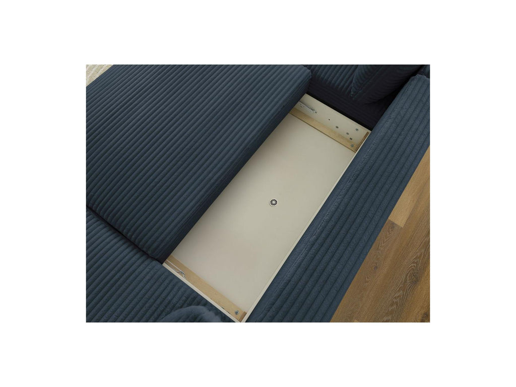 Lucien - Panoramic Convertible Sofa with Storage - Soft Wide-Rib Corduroy - Right-Hand Corner