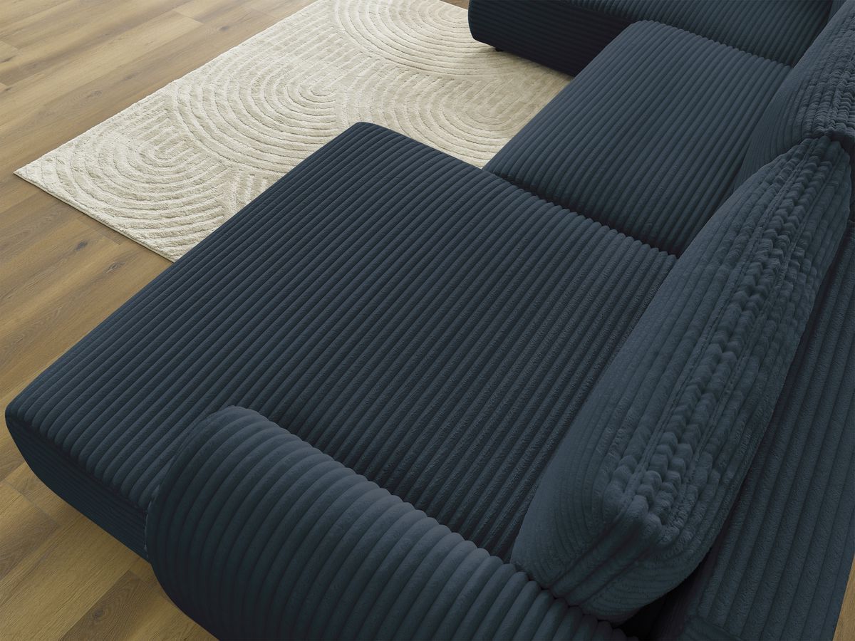 Lucien - Panoramic Convertible Sofa with Storage - Soft Wide-Rib Corduroy - Right-Hand Corner