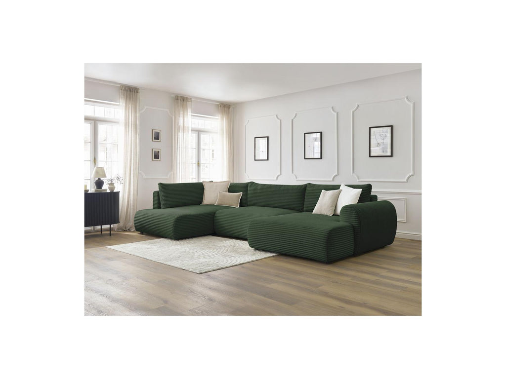 Lucien - Panoramic Convertible Sofa with Storage - Soft Wide-Rib Corduroy - Right-Hand Corner