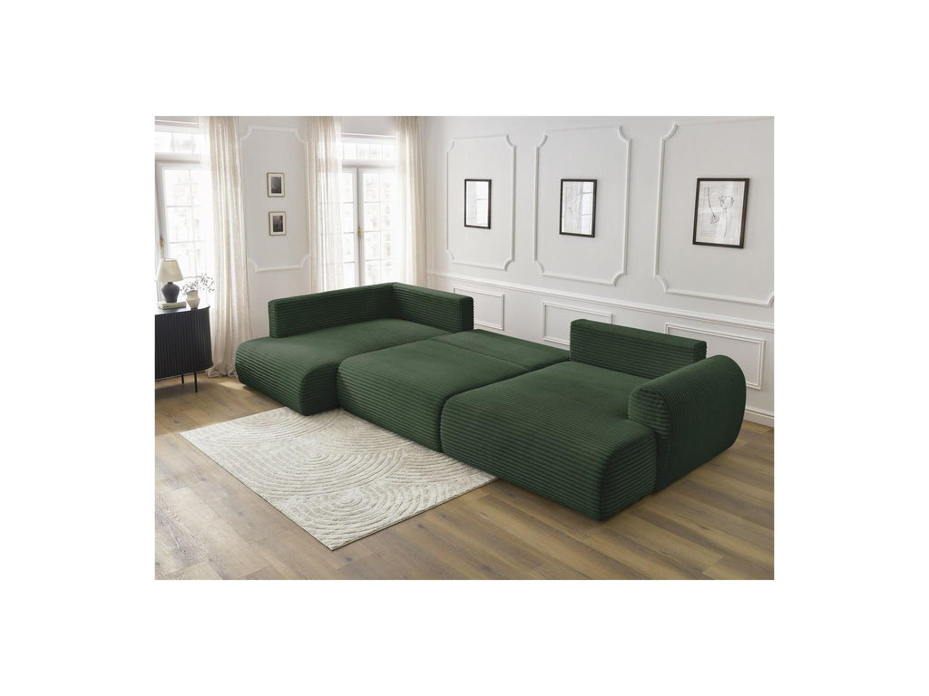 Lucien - Panoramic Convertible Sofa with Storage - Soft Wide-Rib Corduroy - Right-Hand Corner