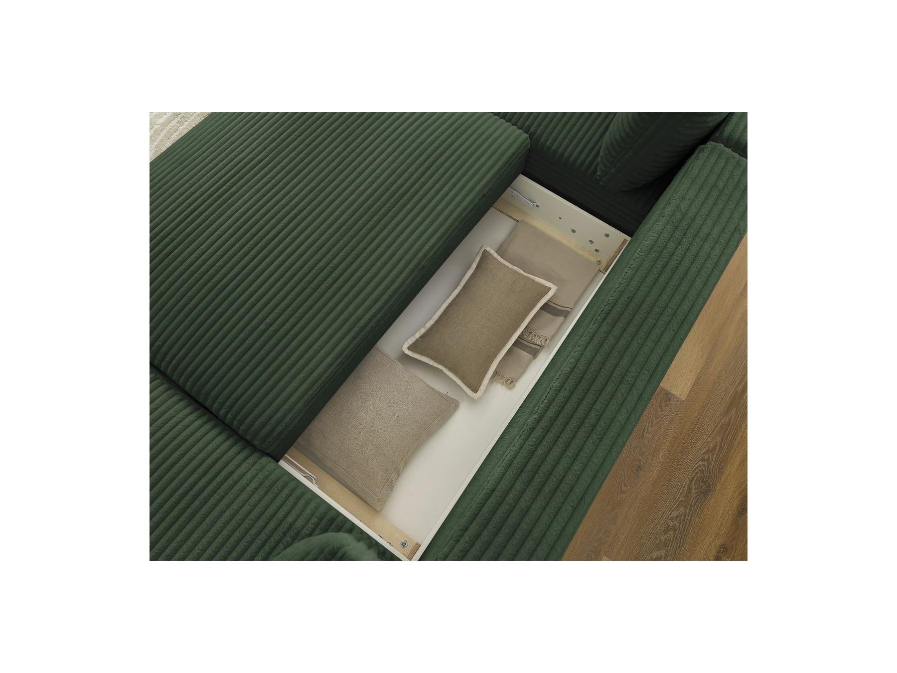 Lucien - Panoramic Convertible Sofa with Storage - Soft Wide-Rib Corduroy - Right-Hand Corner