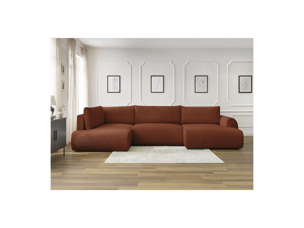 Lucien - Panoramic Convertible Sofa with Storage - Soft Wide-Rib Corduroy - Right-Hand Corner