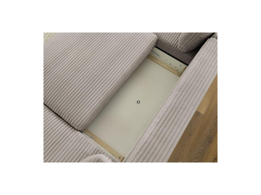 Lucien - Panoramic Convertible Sofa with Storage - Soft Wide-Rib Corduroy - Right-Hand Corner