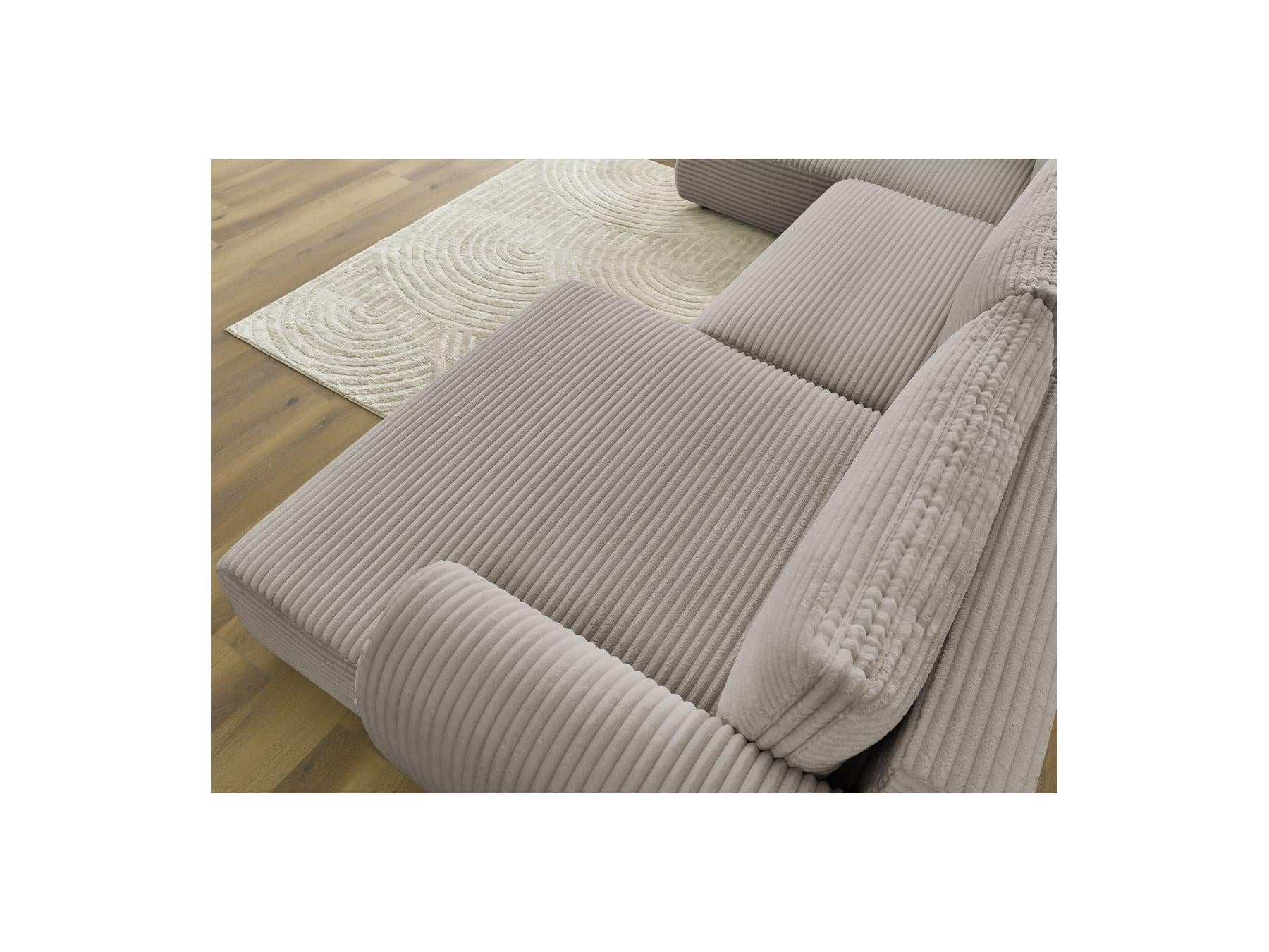 Lucien - Panoramic Convertible Sofa with Storage - Soft Wide-Rib Corduroy - Right-Hand Corner