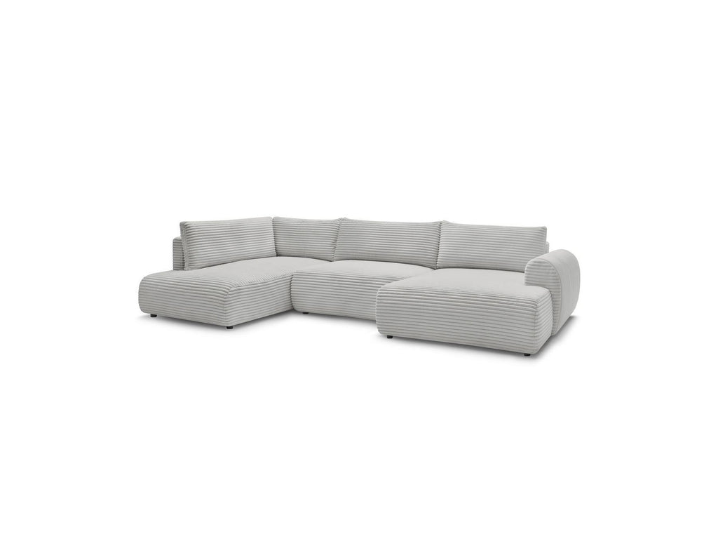 Lucien - Panoramic Convertible Sofa with Storage - Soft Wide-Rib Corduroy - Right-Hand Corner