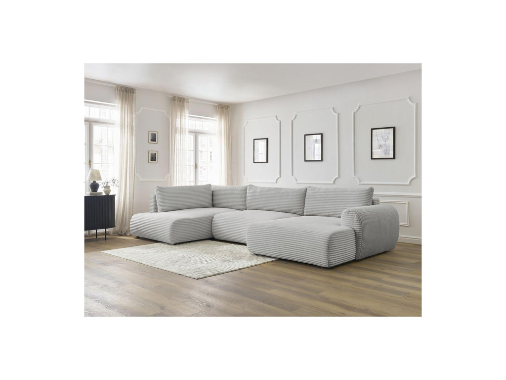 Lucien - Panoramic Convertible Sofa with Storage - Soft Wide-Rib Corduroy - Right-Hand Corner