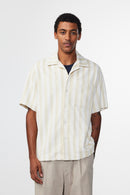 NN07 - Chemise Julio SS - Khaki Stripe