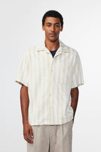 Julio SS Shirt - Khaki Stripe
