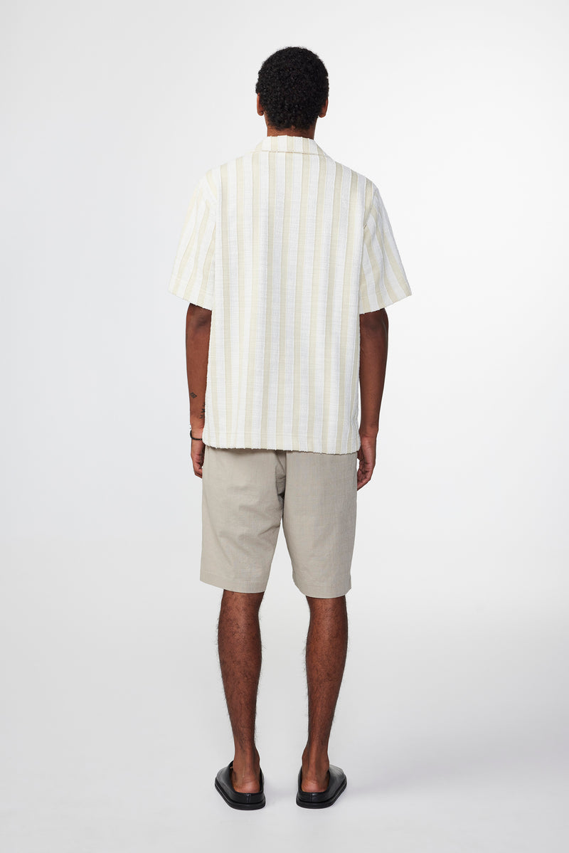 NN07 - Chemise Julio SS - Khaki Stripe