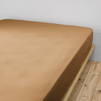 Gaia - Drap Housse - Double Gaze De Coton - Camel
