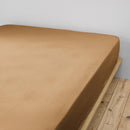 Drap Housse - Double Gaze De Coton - Gaia - Camel