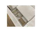 Panoramic Convertible Sofa with Storage - Lucien - Smooth Fabric - Left-Hand Corner