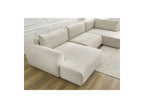 Panoramic Convertible Sofa with Storage - Lucien - Smooth Fabric - Left-Hand Corner