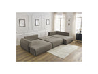Panoramic Convertible Sofa with Storage - Lucien - Smooth Fabric - Left-Hand Corner