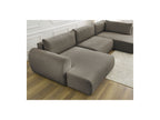 Panoramic Convertible Sofa with Storage - Lucien - Smooth Fabric - Left-Hand Corner