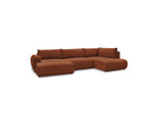 Panoramic Convertible Sofa with Storage - Lucien - Smooth Fabric - Left-Hand Corner