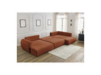 Panoramic Convertible Sofa with Storage - Lucien - Smooth Fabric - Left-Hand Corner