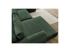 Panoramic Convertible Sofa with Storage - Lucien - Smooth Fabric - Left-Hand Corner