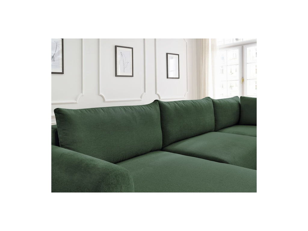 Panoramic Convertible Sofa with Storage - Lucien - Smooth Fabric - Left-Hand Corner