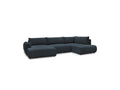 Panoramic Convertible Sofa with Storage - Lucien - Smooth Fabric - Left-Hand Corner