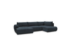 Panoramic Convertible Sofa with Storage - Lucien - Smooth Fabric - Left-Hand Corner