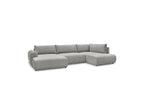 Panoramic Convertible Sofa with Storage - Lucien - Smooth Fabric - Left-Hand Corner