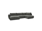 Panoramic Convertible Sofa with Storage - Lucien - Smooth Fabric - Left-Hand Corner